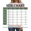 Women's T Shirts Fashion Casual V-ringning 3/4 Sleeve Loose Printed T-Shirt Ladies Top-knapp upp T-shirts Ropa de Mujer 2024