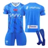 Fotbollströjor Saudi Arabia League New Moon Football Suit Set For Children and Adults Mens Outdoor Fitness Sport Snabbtorkning Jersey Womens Blue