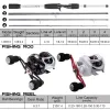 Acessórios Sougayilang 4 seções 1.98m Bass Fishing Rod and Baitcasting Reel Ultralight Rod Combo Travel Set Pesca Pesca