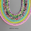 Ожерелья 4 -мм богемский красочный конец летняя радужная цепь винтажные бусины глиня