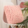 Pillow Sofa Chair Decor Hand Woven Rest Solid Car Seat Back Knitted Office Fluffy Throw Toys Doll Present