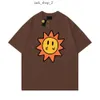 Draw -dyker t shirt män designer t shirt smiley sun playing cards tee rit dow dirt grafisk tryckning drew tshirt sommar trend kort ärm avslappnade skjortor topp 434