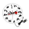 Horloges de table de bureau Les sept vertus de Buso Eastern Fight Style Aikido Clock Mur