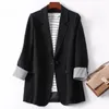 Ladies Long Hleeve Spring Casual Blazer Nowa moda Business Plaid Suits Women Work Office Blazer Patami Kobiet Kurtak