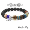 Strands 1Pc Fashion New Unisex Starry Sky Galaxy Bracelet Natural Stones Elastic Female Wrist Jewelry Dailylife Accessories Gifts