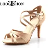 Dance Shoes Loogtshon Latin Jazz Salsa Dancing Skin Tint Material Fashionable High Heels 7,5 cm Sneakers