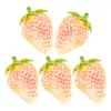 Party Decoration 5 PCS Simulated Strawberry Decor Artificial Fruit Kitchen Models Frukter Ornament Birthday Decorations Fake Jordgubbar