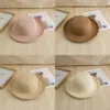 Color Solid Curve Straw Hat Breathable Light Wide Brim Hats Female Sun Protection Sunshade Caps for Summer s shade