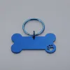 Tags Großhandel 20/50/100pcs Pet ID Tag Personalisiert Bone Dog Cat Id Kragen Edelstahl Kätzchen Welpen Halskette Kettenzubehör