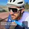 Lunettes de soleil SCVCN Sports extérieurs Cycling Lunettes de soleil Lunettes photochromiques pour hommes