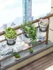 Trays Balcony Flower Rack Household Iron Hanging Flower Pot Hanging Rack Railing Succulent Green Apple Storage Rack