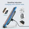 Laders Wireless Charger Stand Pad Metal telefoonhouderladers voor iPhone 14 13 12 11 Xiaomi Samsung snel draadloos oplaadstation