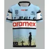 Men Jersey NRL Shark Manyu Morze Eagle Earth Raider Head Dog Melbourne Legion krótki rękaw ubranie rugby