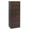 Bins Prepac Astrid 6Drawer Tall Chest, Rich Espresso Wood storage containers