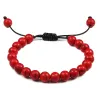 Brins réglables Tiger Eye Beads Bracelets Red Energy Natural Stone pour couple Bracelet Luck