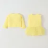 One-Pieces Newborn Clothes Princess Dress Suit Baby Girl Tulle Tutu Romper with Knitted Coat Infant Bodysuit Toddler Girls Outfits Set