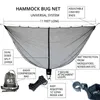 Camp Furniture Hammock Bug Net Ultralight Mosquito Net Outdoor Camping Survival Hammocks Netting 340*140cm 0,88 kg snabb enkel inställning Y240423