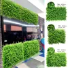 Decorative Flowers Plants Mat Artificial Turf Greenery Foliage Grass Green Panel Plastic Wall-Hedge Wedding 40 60cm Decoration Durable