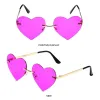 Sunglasses Rimless Heart Sunglasses Vintage Metal Sun Glasses for Women Trendy HeartShaped Glasses Fashion Hippie Glasses for Party