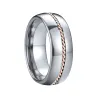 Rings Luxury Alliances Real Rose Gold Twist Tungsten Carbide Jewelry Marriage Wedding Couple Rings Set for Men and Women