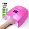 KITS 48W SUNUV Lampada per unghie ricaricabile ricaricabile asciugatrice wireless asciugatrice manicure Hine UV Light per chiodi lampada a LED UV senza cordone