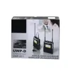 Microfoons UWP-D11 DV Camera Interview Digital Wireless Lavalier Mic-pakket 612-641 MHz UTX-B03 BODYPACK-zender URX-P03 ontvanger