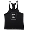 Herrtankstoppar tryckt avslappnad sport T-shirt ärmlös Anpassa träning Fitness Summer Gym Vest Outdoor Quick Torkkläder