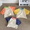 T-shirty 2024 Summer New Baby Short Rleeve T Shirt Roziew Cute Tee Tee Bawełna Koszulki dla dzieci Toddler Tops H240423