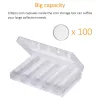 Boxen 100pcs Clear Round Coin Capsule Container Aufbewahrungsbox Gold Kupfermünzen Halter Tragbarer Fall Organizer Box für Münzsammlung