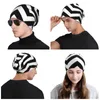 Berets Modern Twin Peaks Geometric Zigzag Skullies Beanies Caps Unisex Winter Hapt Hat Hip Hop Bohemian Bonnet Hats Shat Cap