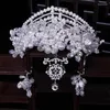 Brincos de colar Coroa de casamento Coroa coreana Evenchofra