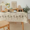 Table Cloth B60 Blue Daisy Print Small Fresh Pastoral Tablecloth Wholesale Household Cover Towel Tassel Lace