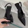 Kleiderschuhe Mode weibliche Sandalen rote Heels Schuhe Frauen Pumpen Frühling Herbst Slingbacks für spitze Zehen Damen