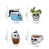 Брошковая булавка для женщин детские рюкзак декор одежды Decor Metal Funny Punky Style Skull Fashion Jewelry Оптовые булавки броши