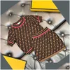 Conjuntos de ropa Falda de diseño para niñas para niñas y O Camiseta de cuello Ropa para bebés Niños de chándal Fl Letter Traje de verano Top Tees Drop otb98