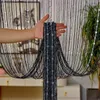 100CM X 200CM Crystal Beaded String Curtains Screen Divider Blind for Salon Living Room Door Wall Window Tassel Curtain 240416