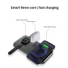 Chargers 3 In 1 Wireless Charger Stand Pad For iPhone 14 13 12 11 Pro Max Apple Watch 8 7 Airpods Pro Foldable Fast Charging Dock Station