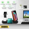 Chargers 15W 4 в 1 Стандартная зарядка Apple Watch Pro Iphone Samsung Galaxy Station