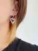 Charm Y2K Accessories Shiny Crystal Guitar Hoop örhängen Korean Fashion Thorn Heart Earrings For Women Punk Charm smycken Goth Y240423