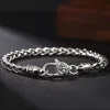 Strands 925 Sterling Fashion Silver Vintage Bracelet 18/20/22cm Twist Chain Quatrefoil Lobster Clasp Men Birthday Party Jewelry Gift