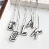 Colliers Silver Color ballons 26 Lettre initiale Collier Pendant Collier Alphabet Personnalisé Collier de tour de cou pour femmes bijoux pour hommes