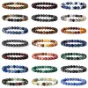 STRANDS Classic ChakraS Stone Bead Armbanden voor vrouwen Quartz Lava Tiger Eye Stone kralen Reiki Yoga Bracelet Men Healing Agates Sieraden