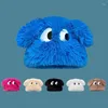 Berets Women Autumn Winter Warm Ear Protection Beanie Hat Thickened Plush Cartoon Big Eyed Puppy Long Ears Pullover Cap