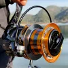 Accessories Fishing Reel 12000 10000 9000 Metail Line Cup 30kg Max Drag Long Shot Saltwater Spinning Reel Coil