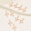 Charms Wznb 10 stcs 16x10mm ster voor sieraden maken holle meteoorlegering hanger Diy oorring ketting handgemaakte accessoires materiaal