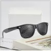 Sunglasses New Outdoor Sports Mi Nail Glasses Eyesight Protection Black Pinhole Perforated Glasses Small Hole Sunglasses