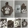 Erkek Hoodie Kırık Gezegen Kırık Hoodie Köpük Baskılı Tasarımcı Erkekler İçin Takip Basit Trend Kapşonlu Sweatshirt İskeloz Dinozor Kafatası Sporları 6006