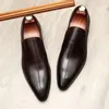 Dress Shoes Size 6-12 Handmade Mens Penny Loafers Genuine Leather Black Brown Men Wedding Party Slip On Italian Fashion