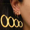 Pendientes Pendientes de aro de acero para mujeres Hombres acero inoxidable Pequeño de oro Pearrente Cartílago Piercing Accesorios de joyas clásicas