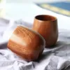 Cups Saucers 1 Stcs Holz mit großer Bauch handgefertigt natürliche Fichte Holz Bier Tee Kaffee Milch Wasser Tasse Küche Bar Party Getränkware